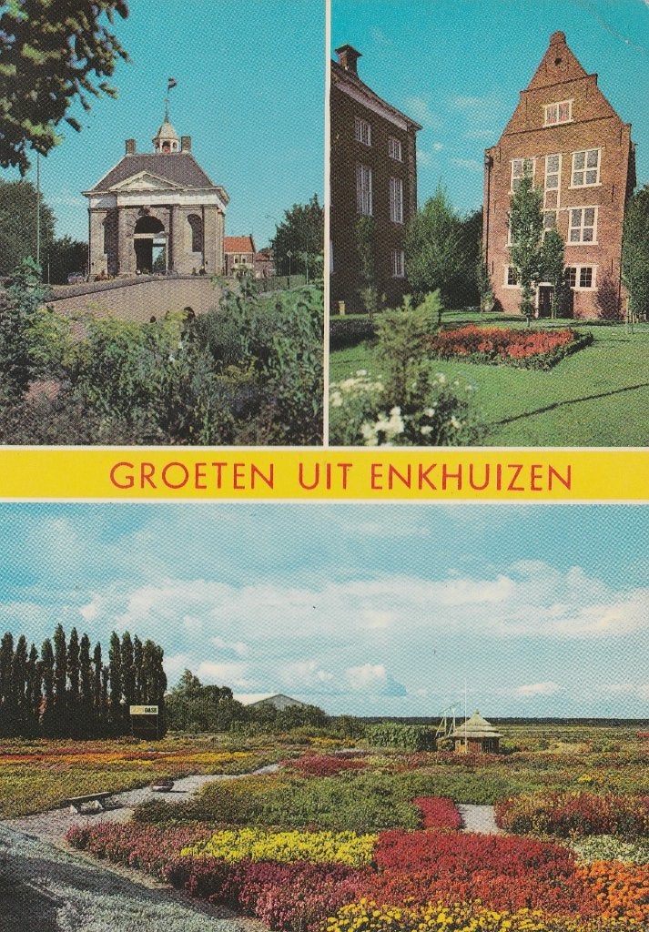 ENKHUIZEN Koepoort Museum Fleuroase Groeten, Verzamelen, Verzenden, 1960 tot 1980, Gelopen, Noord-Holland