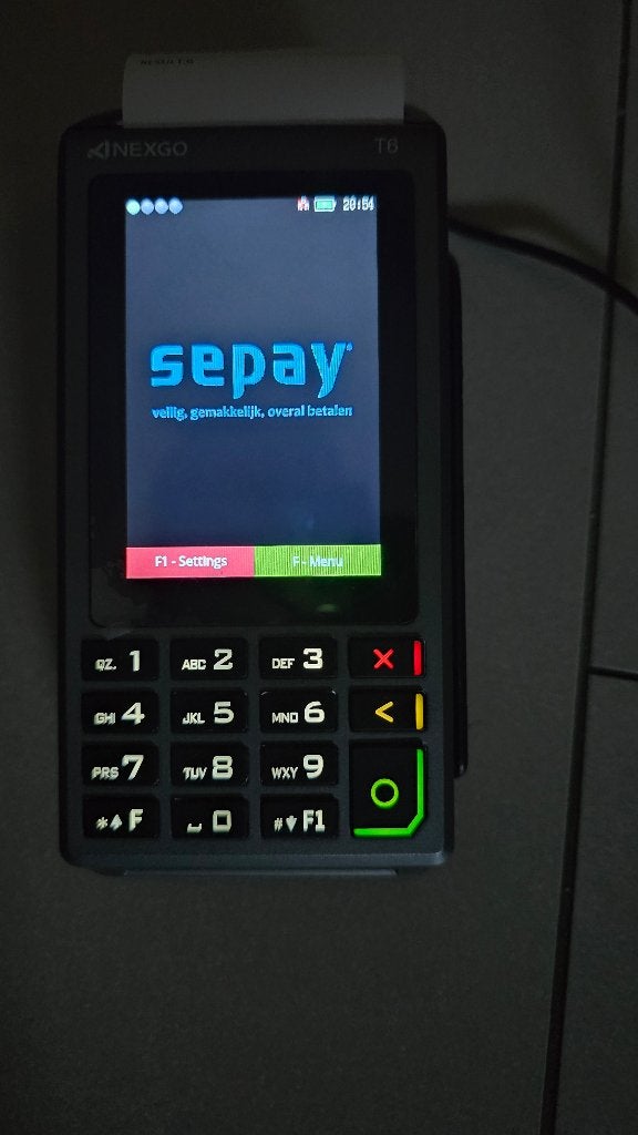 Pin apparaat vast Nexgo T6, Ophalen