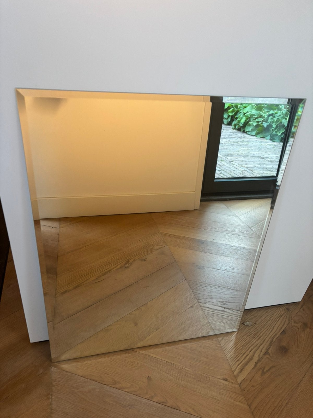 Spiegel 60x75 cm, facet geslepen, Ophalen, Zo goed als nieuw, Minder dan 100 cm, Rechthoekig