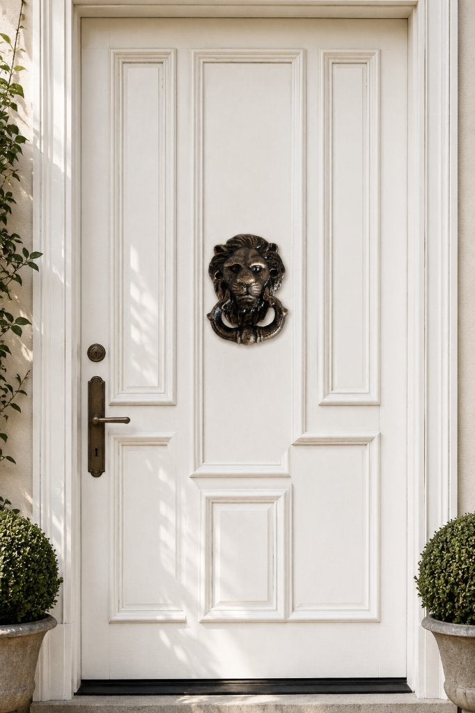 DEURKLOPPER LEEUW / gietijzer / 15,5 CM HOOG, Huis en tuin decoratie Marie, Nieuw, Info@huisentuindecoratiemarie.nl, Peize