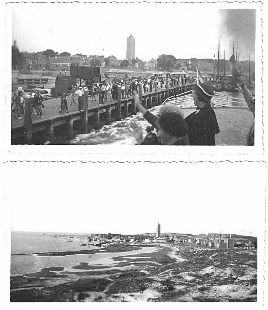Foto 2x 1993 - Terschelling Vuurtoren Brandaris, Gebruikt, Foto, Ophalen of Verzenden, Voor 1940