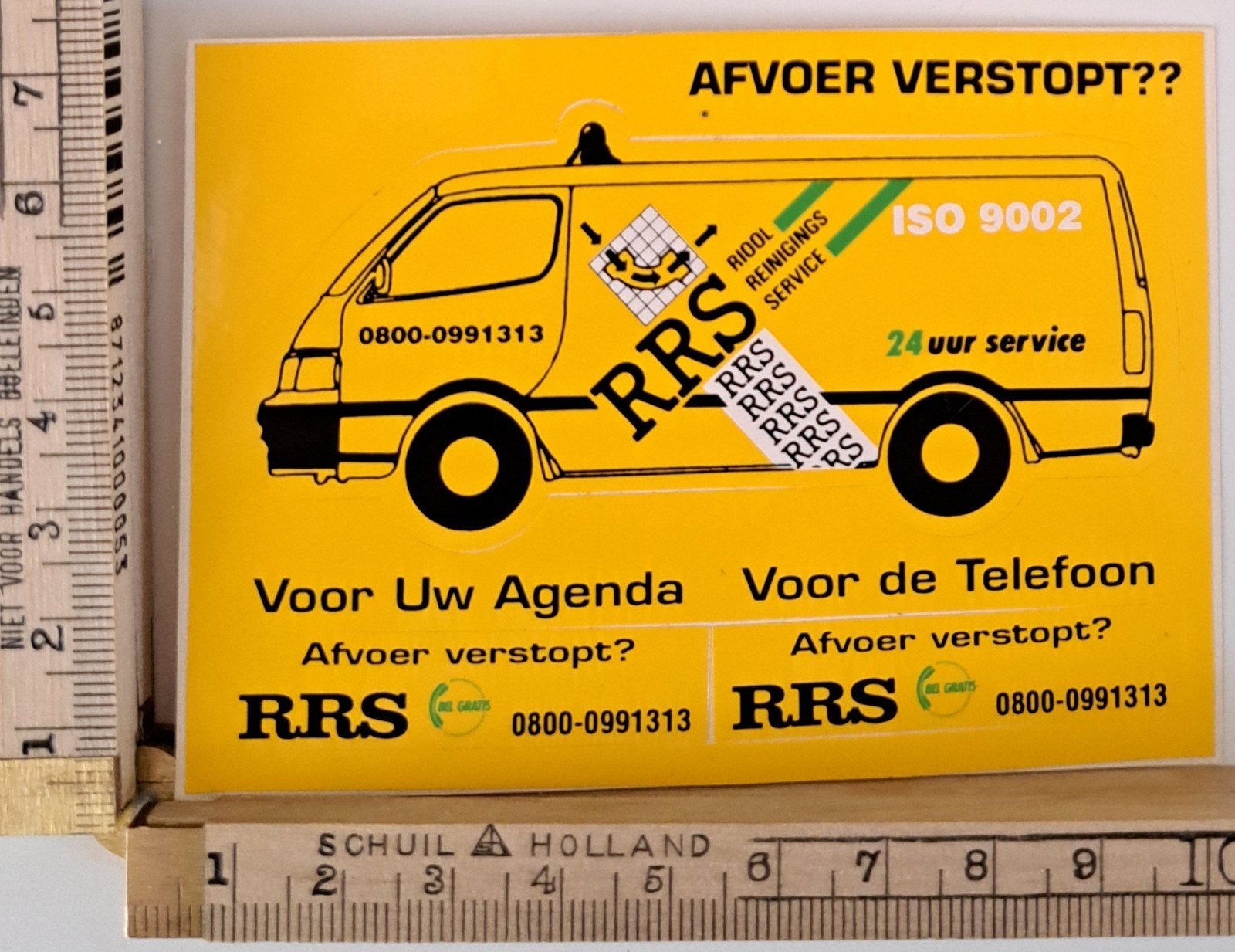 Vintage sticker busje volkswagenbusje? RRS afvoer verstopt?, Ophalen of Verzenden, Zo goed als nieuw