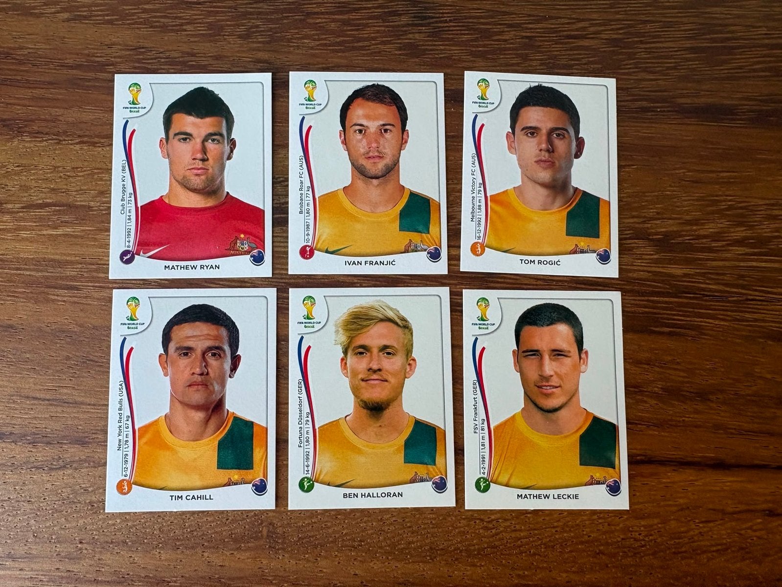Panini WK 2014 Brazilië Voetbalplaatjes Australië, Hobby en Vrije tijd, Stickers en Plaatjes, Ophalen of Verzenden, Zo goed als nieuw