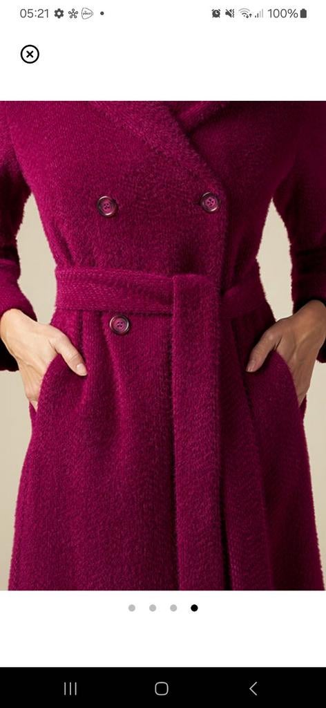 Oltre jas met ceintuur en capuchon, Kleding | Dames, Jassen | Winter, Maat 38/40 (M), Oltre, Ophalen of Verzenden, Roze