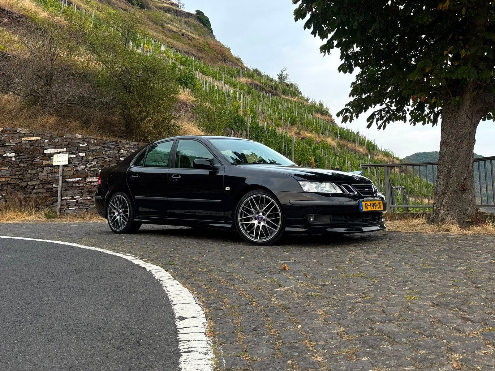 Saab 9-3 2.8 Turbo V6 Sport Sedan Aero 2007 Zwart, Auto's, Saab, Voorwielaandrijving, 1505 kg, Zwart, Handgeschakeld