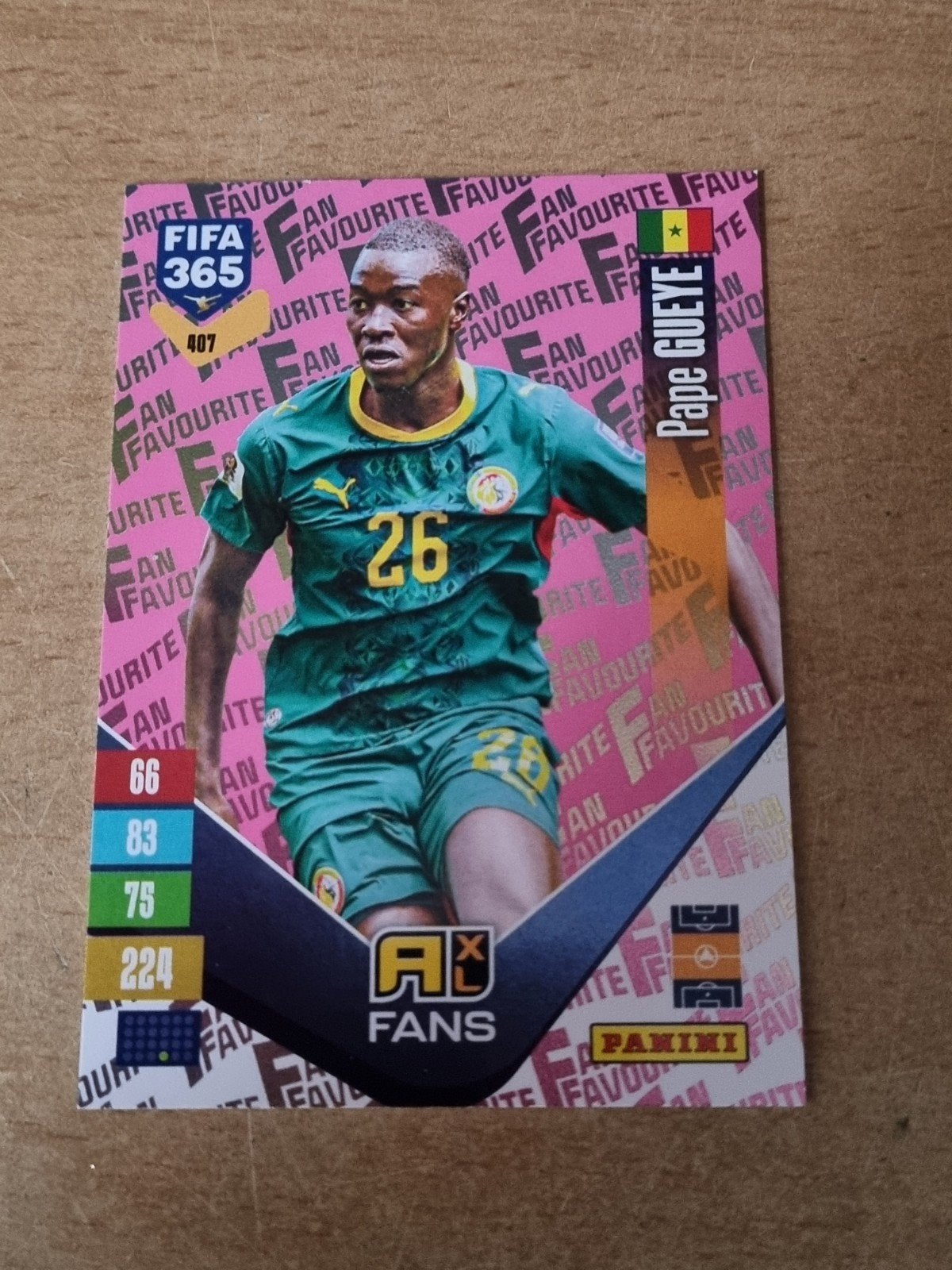Panini Adrenalyn xl Fifa 365 2027 Fans Roze Gueye, Ophalen of Verzenden, Zo goed als nieuw, Plaatje