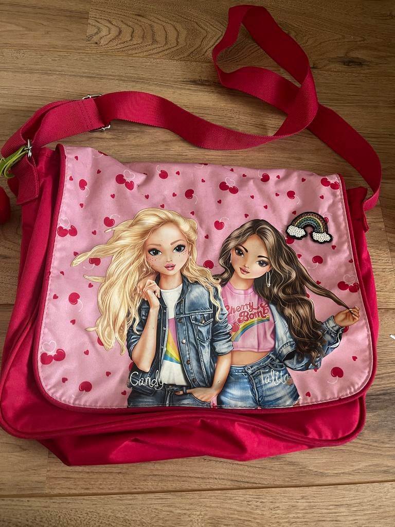 Leuke roze schoudertas met TOPModel print, Ophalen of Verzenden, Roze, Schoudertas, Gebruikt