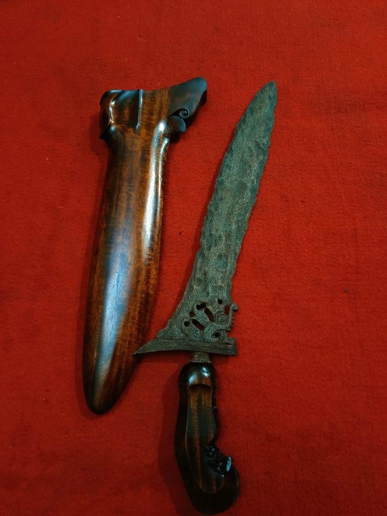 Antieke Keris Kris Bethok Makoro Keleng Sawohout SUW48, Verzenden
