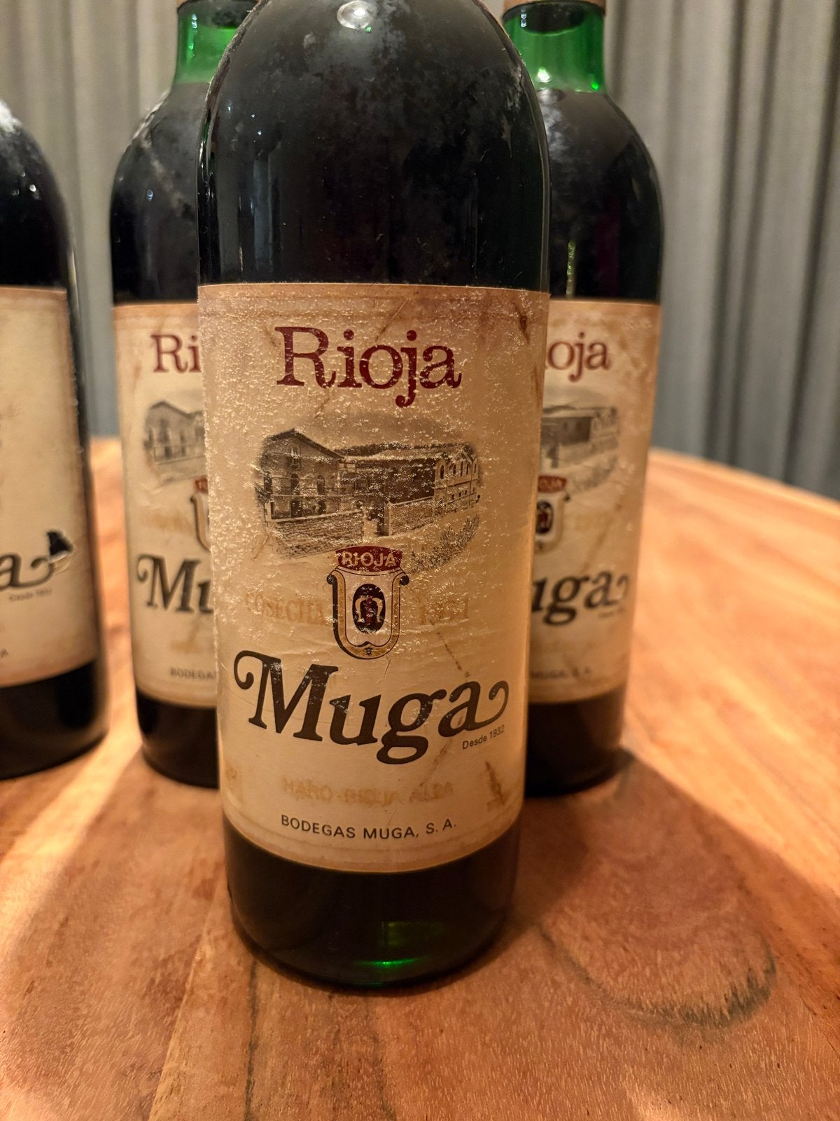 Rioja Muga Wijn 1971 - Vintage Spaanse Rode Wijn, Gebruikt, Spanje, Ophalen of Verzenden, Rode wijn