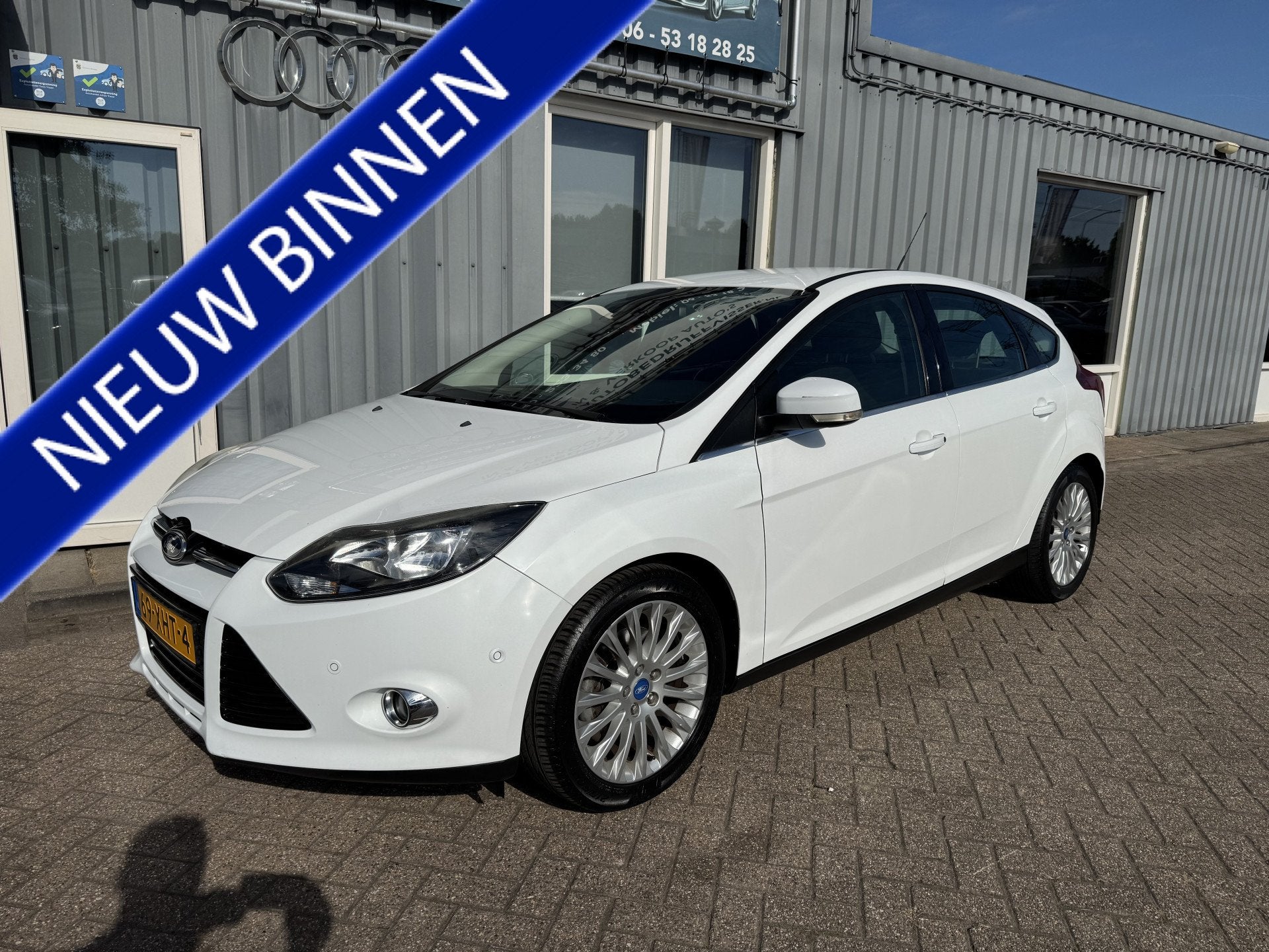 Ford Focus 1.0 EcoBoost Lease Titanium (bj 2012), Auto's, Euro 5, Gebruikt, Zwart, 635 kg
