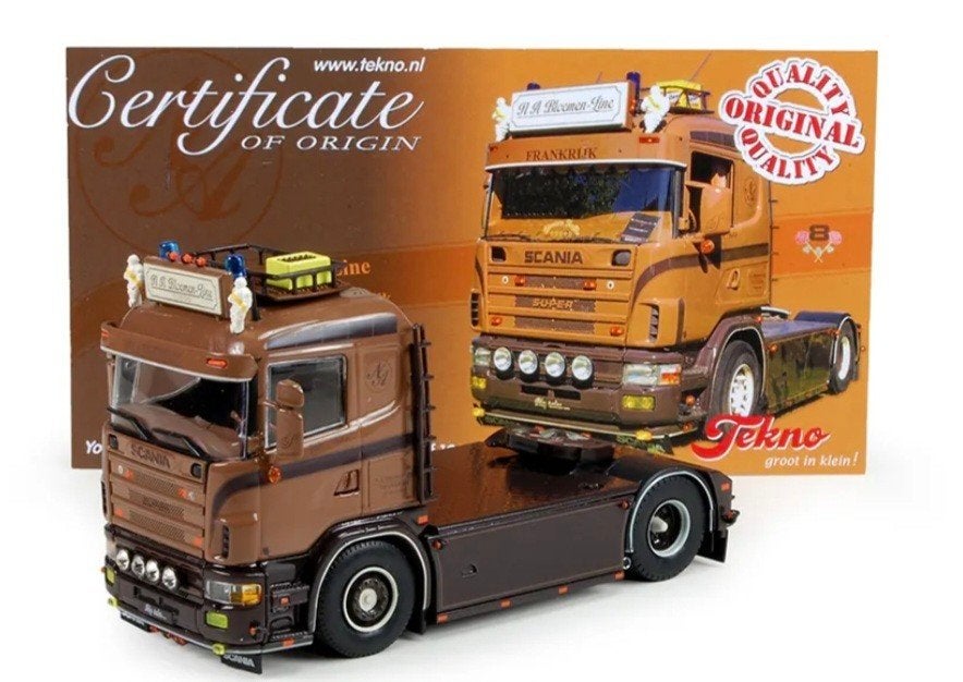 Tekno Scania  N A  Bloemen ~ Line, Ophalen of Verzenden, Zo goed als nieuw, Bus of Vrachtwagen, Tekno