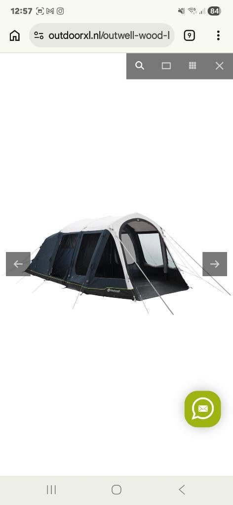 Outwell lake 5 atc te koop nu in prijs verlaagd, Caravans en Kamperen, Ophalen, Zo goed als nieuw, Tot en met 5