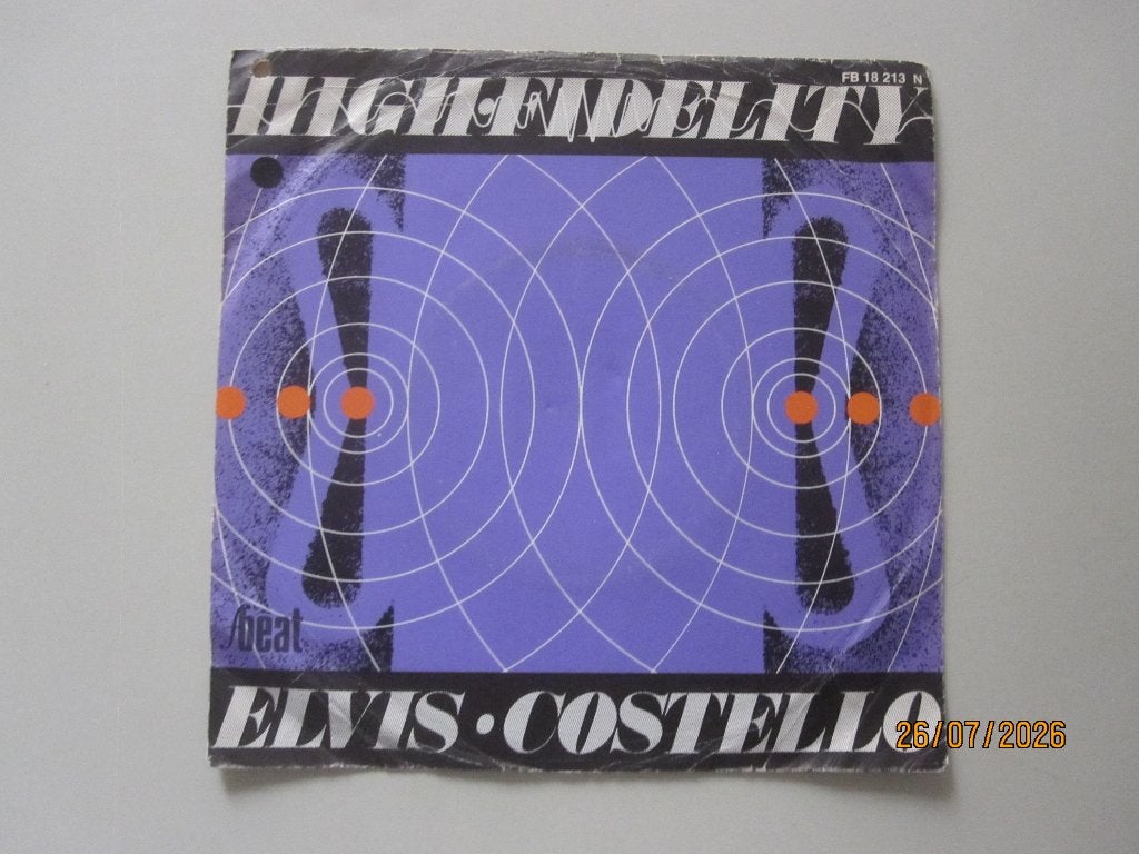 ELVIS COSTELLO - high fidelity - vinyl 7", Gebruikt, 7 inch, Ophalen of Verzenden, Rock en Metal