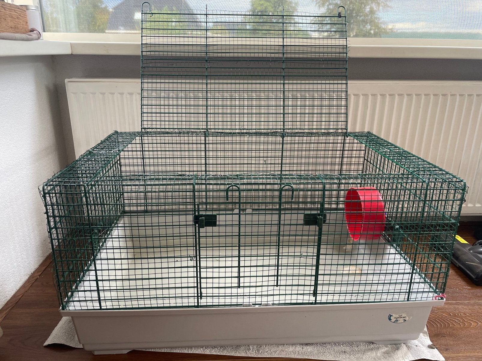 Hamsterkooi + benodigdheden, Dieren en Toebehoren, Ophalen, Zo goed als nieuw, Metaal, Vogelkooi