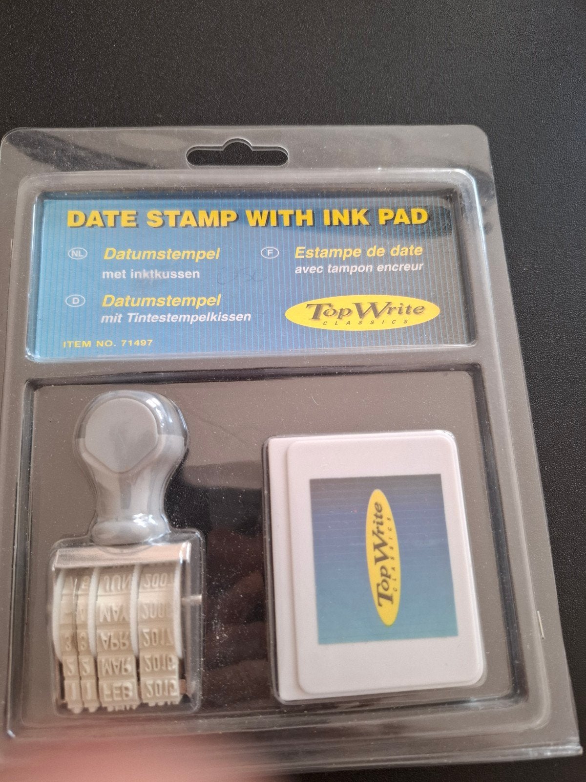 3 Datum stempels met inktkussen.Nieuw, Ophalen of Verzenden, Nieuw