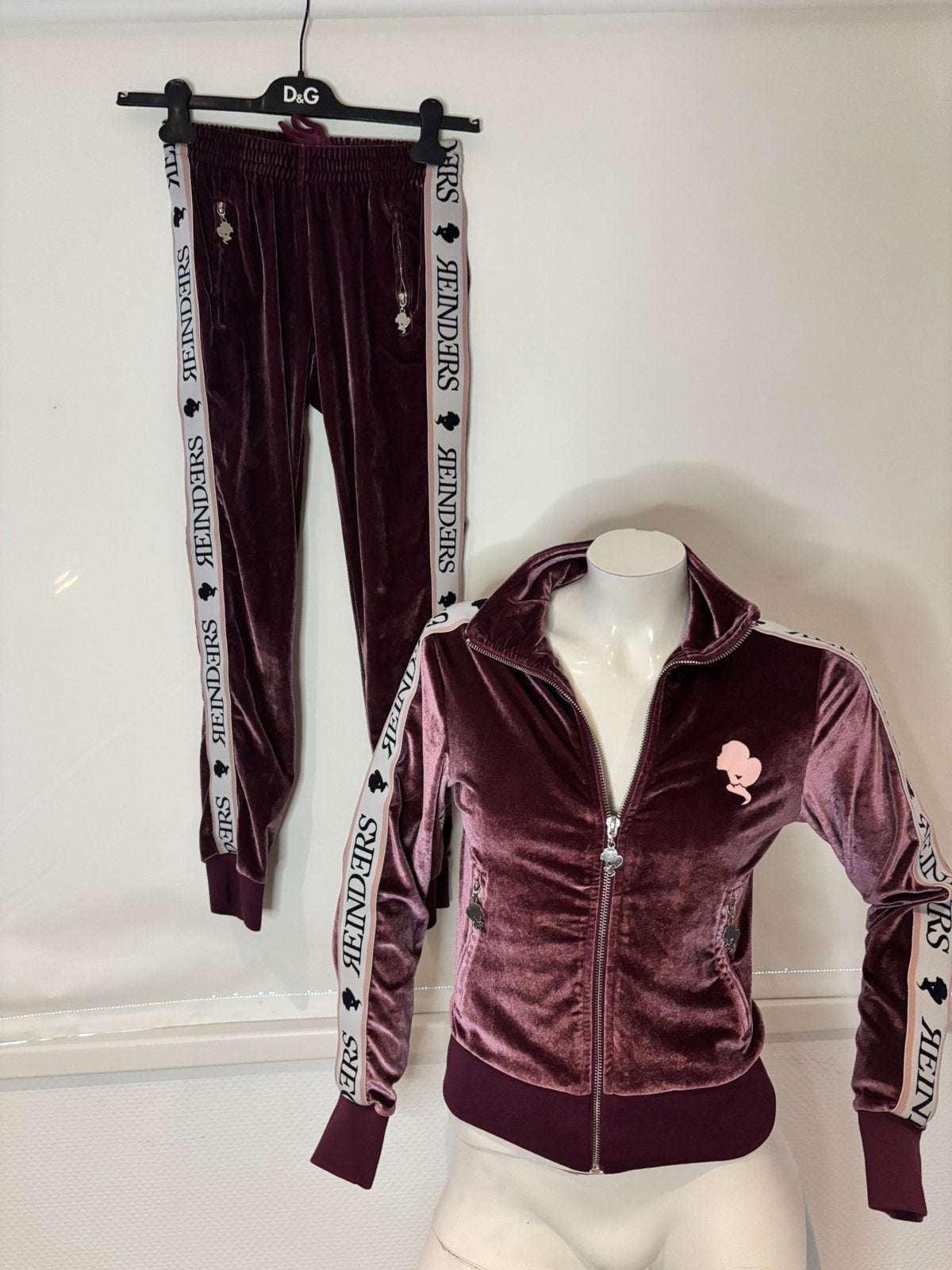 Reinders fluweel huispak xs, Kleding | Dames, ., Paars, Ophalen of Verzenden, Zo goed als nieuw