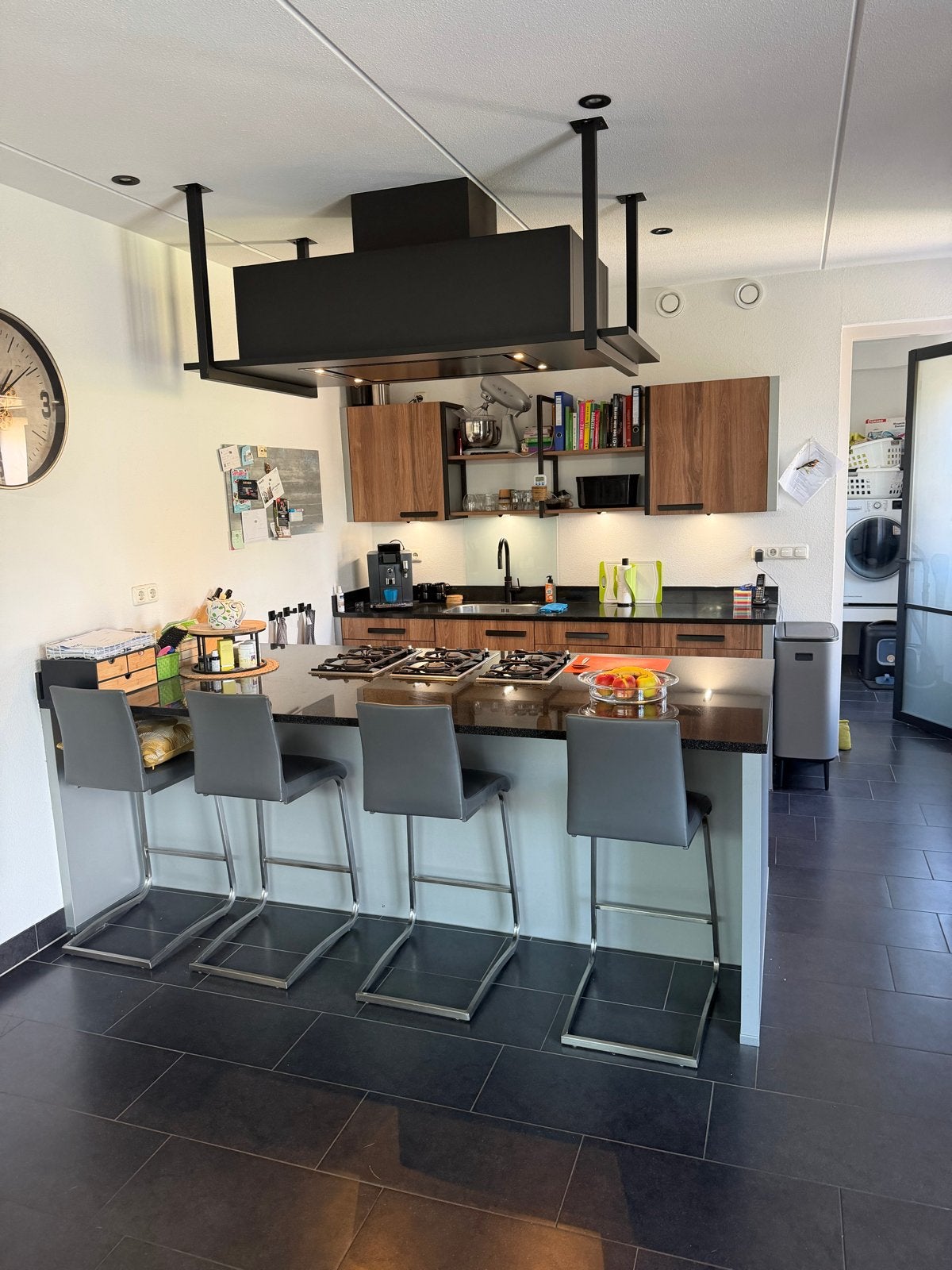 Nette Nolte keuken met groot eiland en donker granieten blad, Ophalen, Gebruikt, Overige kleuren, Overige typen
