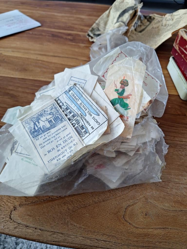 Verzameling suikerzakjes, Ophalen of Verzenden, Winkel, Super of Benzinepomp, Zegels, Bonnen of Punten
