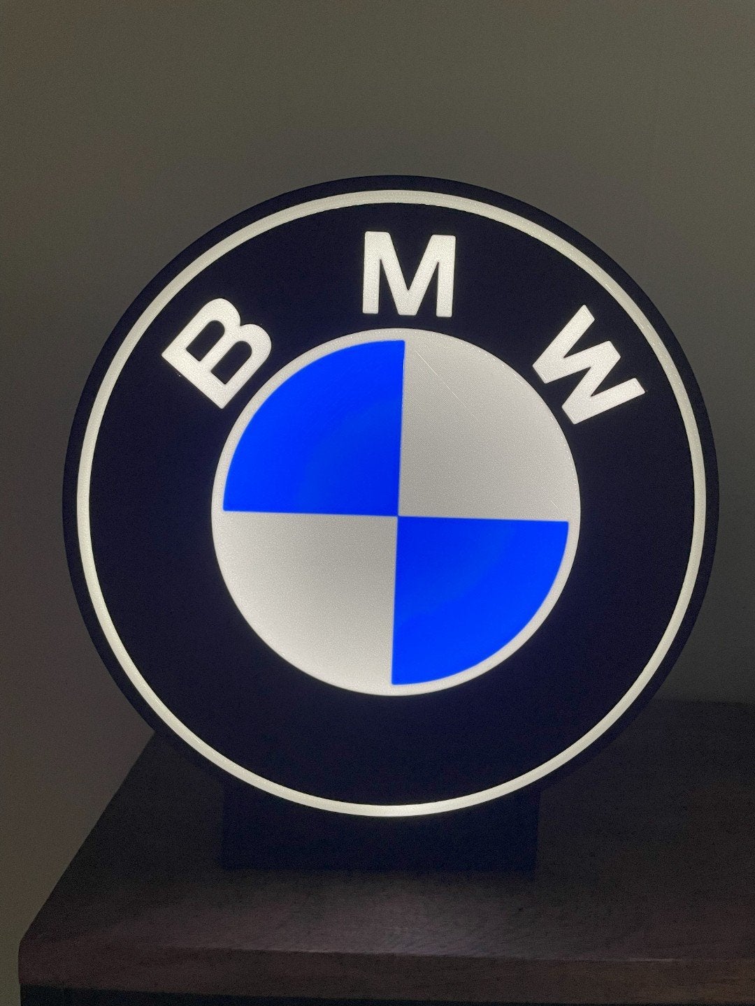 BMW Lamp, BMW Lichtbak, BMW Lightbox, BMW Lichtreclame, Zwart, Kunststof, Ophalen of Verzenden, Zo goed als nieuw