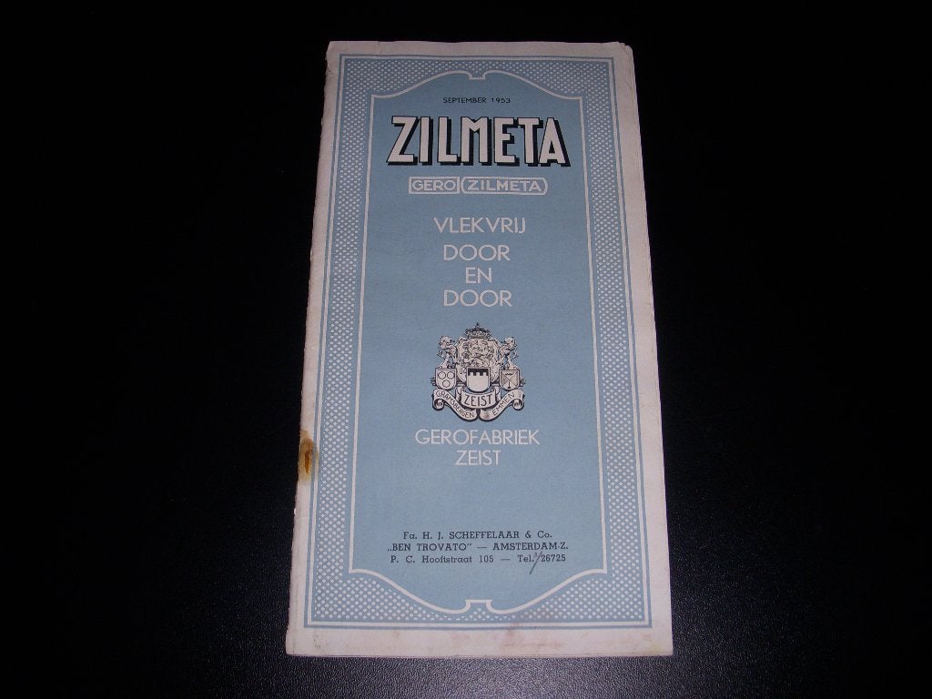 Catalogus met prijsblad Zilmeta Gero fabriek Zeist 1954, Gelezen, Catalogus, Zilmeta Gero Zeist, Ophalen of Verzenden