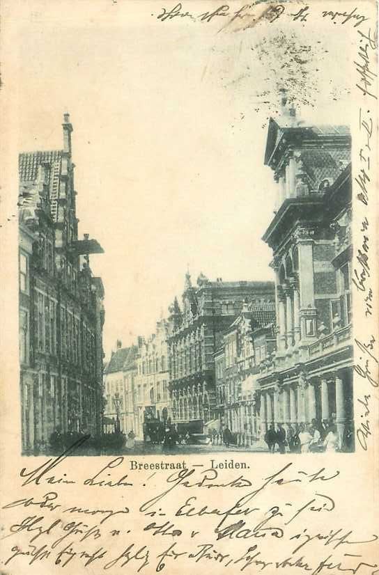 380-802-033 Leiden Breestraat, Verzenden, Voor 1920, Zuid-Holland