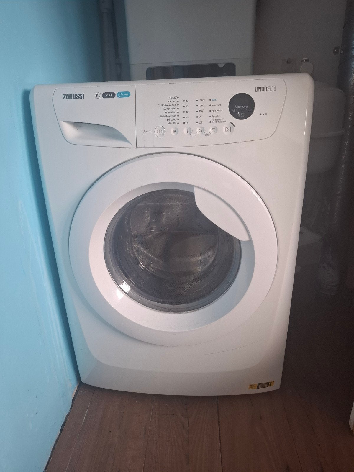 Zanussi Lindo 300 wasmachine 8kg, Ophalen, Gebruikt, 85 tot 90 cm, 1200 tot 1600 toeren