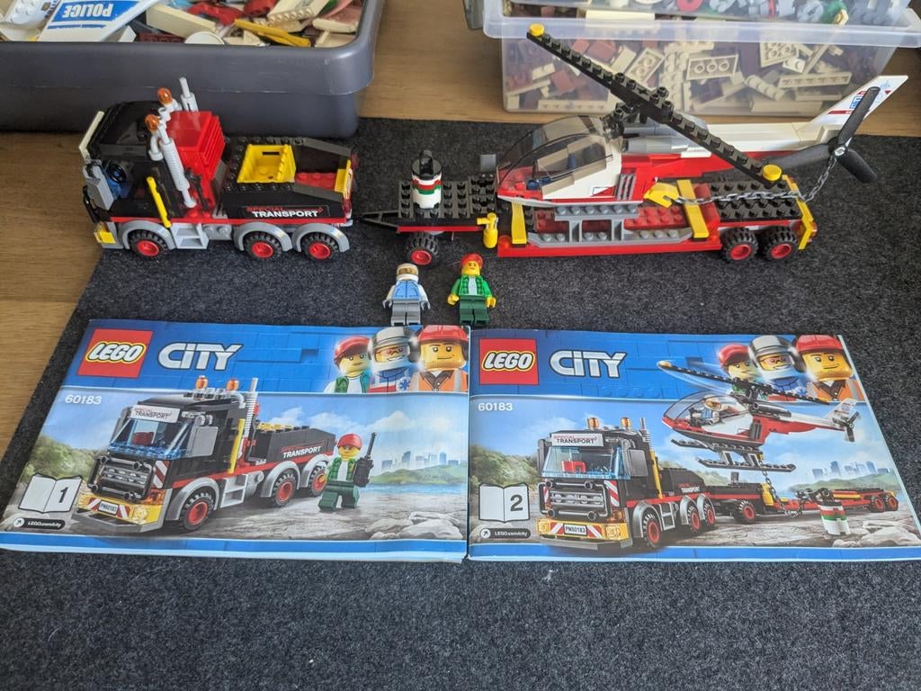 Lego City 60183 Zwaar Transport met Helikopter, Compleet, Lego, Ophalen of Verzenden, Complete set