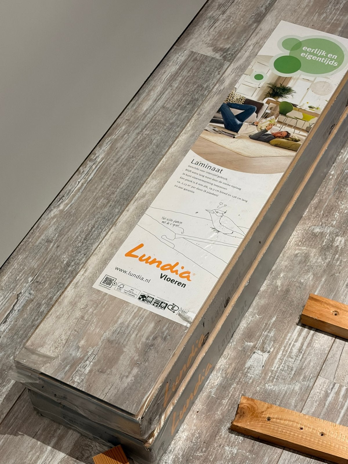 Lundia Laminaat Vloer 33 m2, Huis en Inrichting, Nieuw, Ophalen of Verzenden, Grijs, Minder dan 5 m²