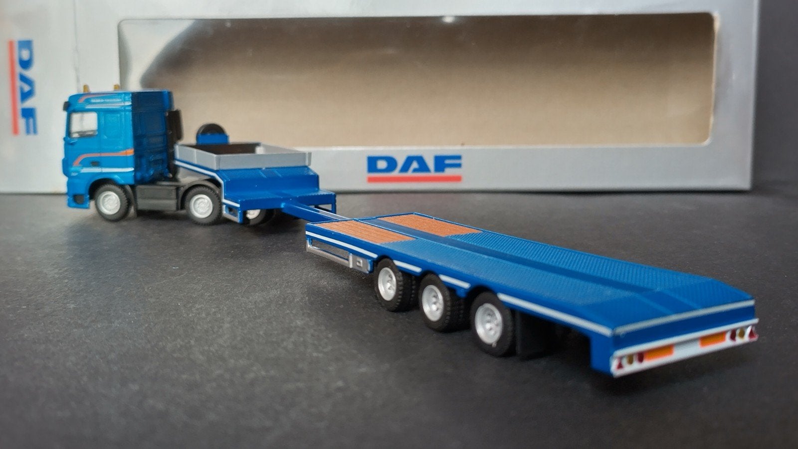 Daf XF Space Cab teletrailer dieplader 1:87 Wsi Tematoys Pol, Overige merken, Verzenden, ., Nieuw