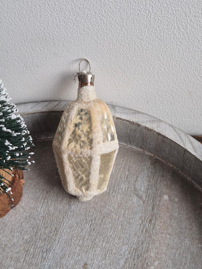 Vintage kerstbal lantaarn zilver 561, *, Gebruikt, *, Ophalen of Verzenden