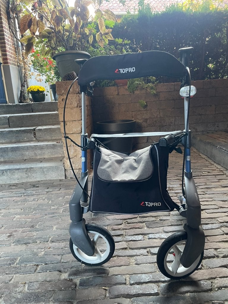 Rollator Topro Troja 5G incl rugsteun blauw, Ophalen, Lichtgewicht, Gebruikt