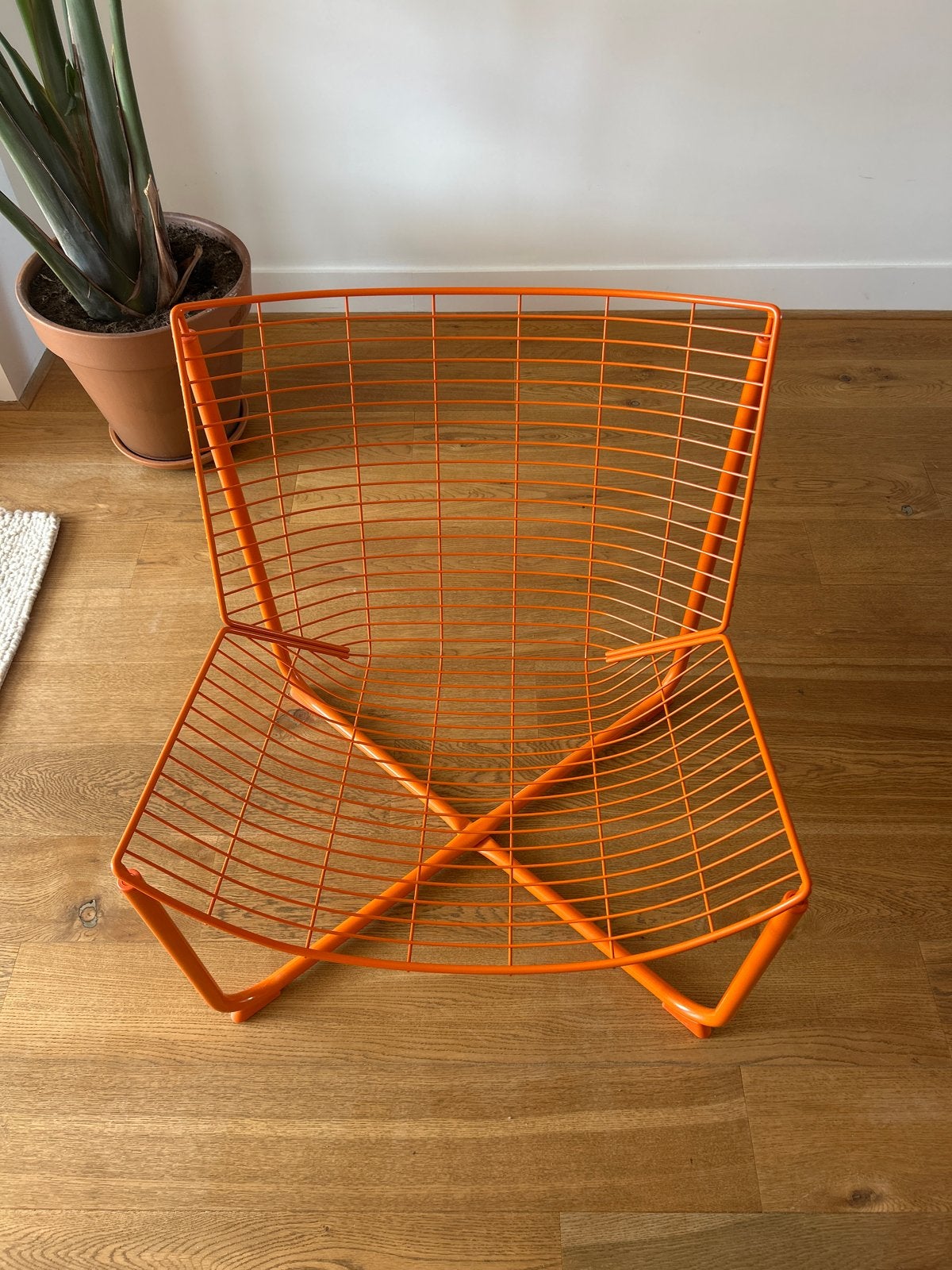 Oranje Draadstoel, Ophalen, Overige kleuren, Zo goed als nieuw, Metaal