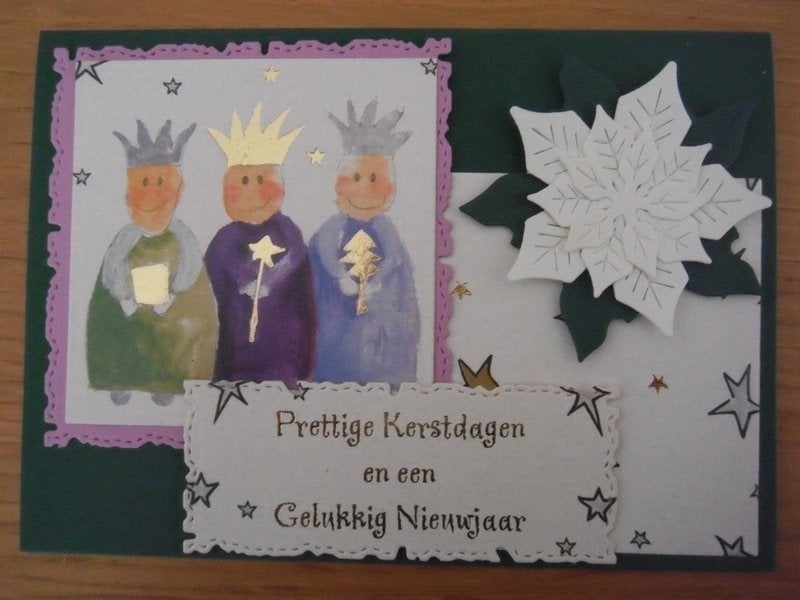 Basis kaarten + opleg Kerst - 8 foto's - 3 voor 1,25, Ophalen of Verzenden, Nieuw, Kerst, Blanco kaart of Basiskaart