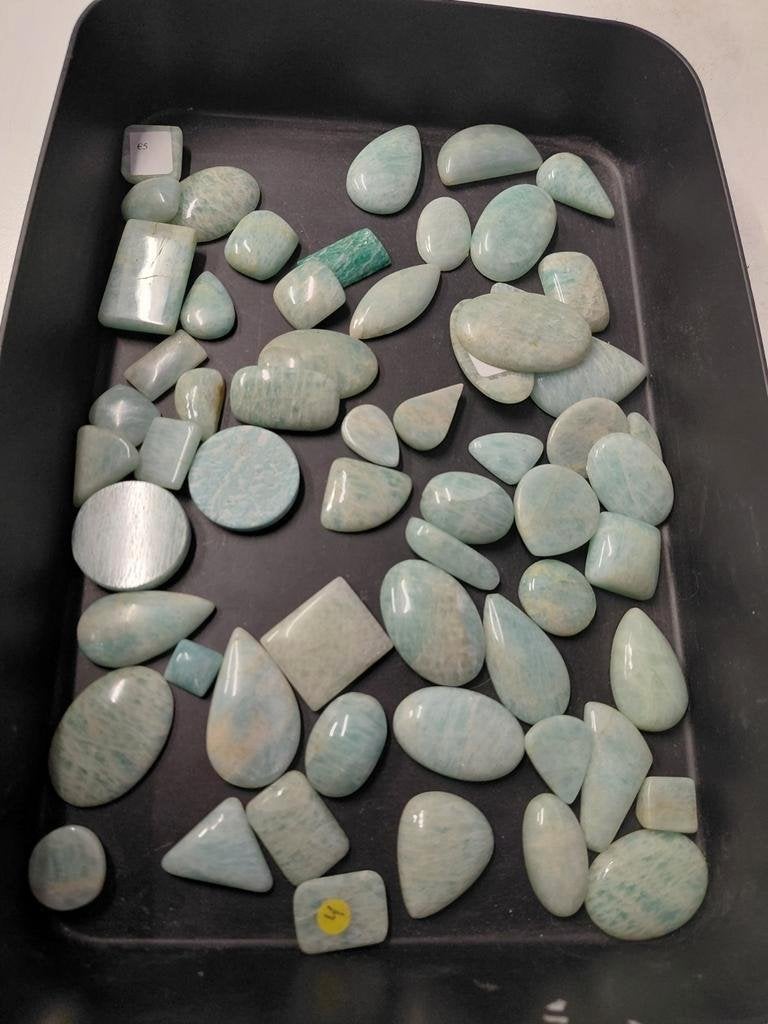 Lot met amazoniet mix cabochon, Sieraden, Tassen en Uiterlijk, Ophalen of Verzenden