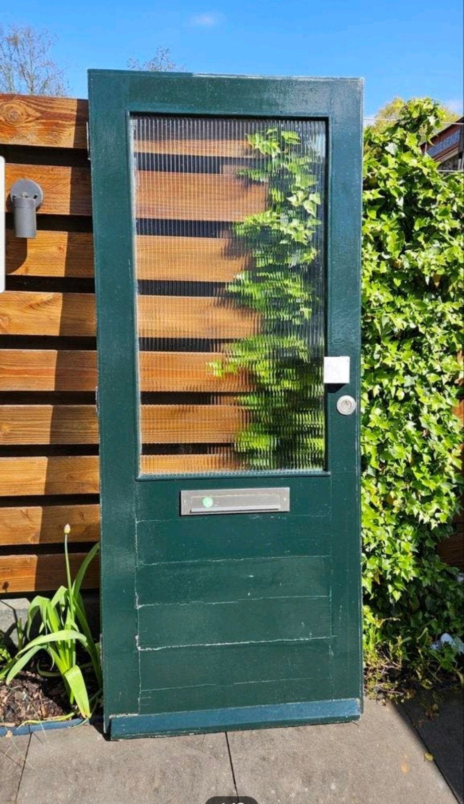 Gebruikte voordeur met glas, 200x82,5 cm, Ophalen, Gebruikt, 200 tot 215 cm, Glas