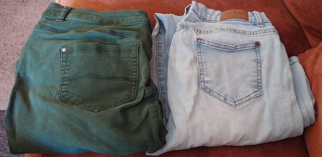 Damesbroeken, Blauw, Maat 42/44 (L), Ophalen of Verzenden, Zo goed als nieuw