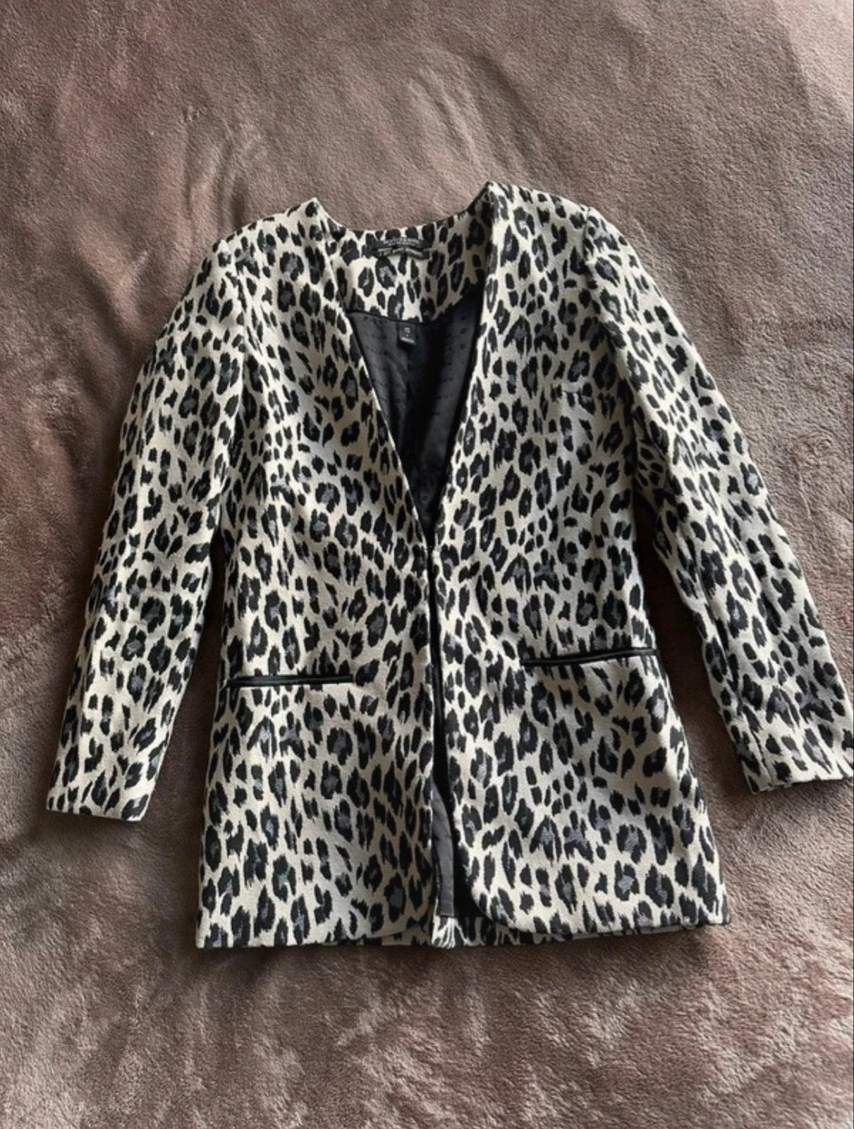 Scotch & Soda Maison Scotch Jasje Maat S Panterprint, Zwart, Ophalen of Verzenden, Zo goed als nieuw, Jasje