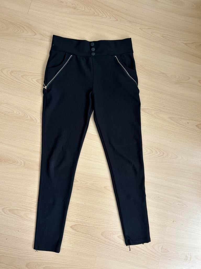 Zwarte dames tregging, Zwart, Maat 46/48 (XL) of groter, Ophalen of Verzenden, Zo goed als nieuw