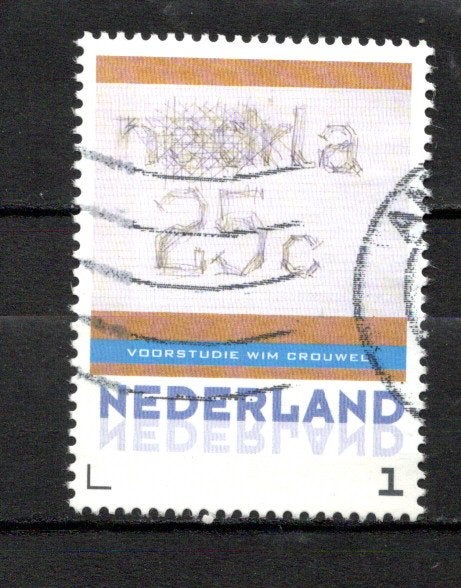 gestempelde zegel. persoonlijke: uit vel van 3. ontwerp, Ophalen of Verzenden, Na 1940, Gestempeld