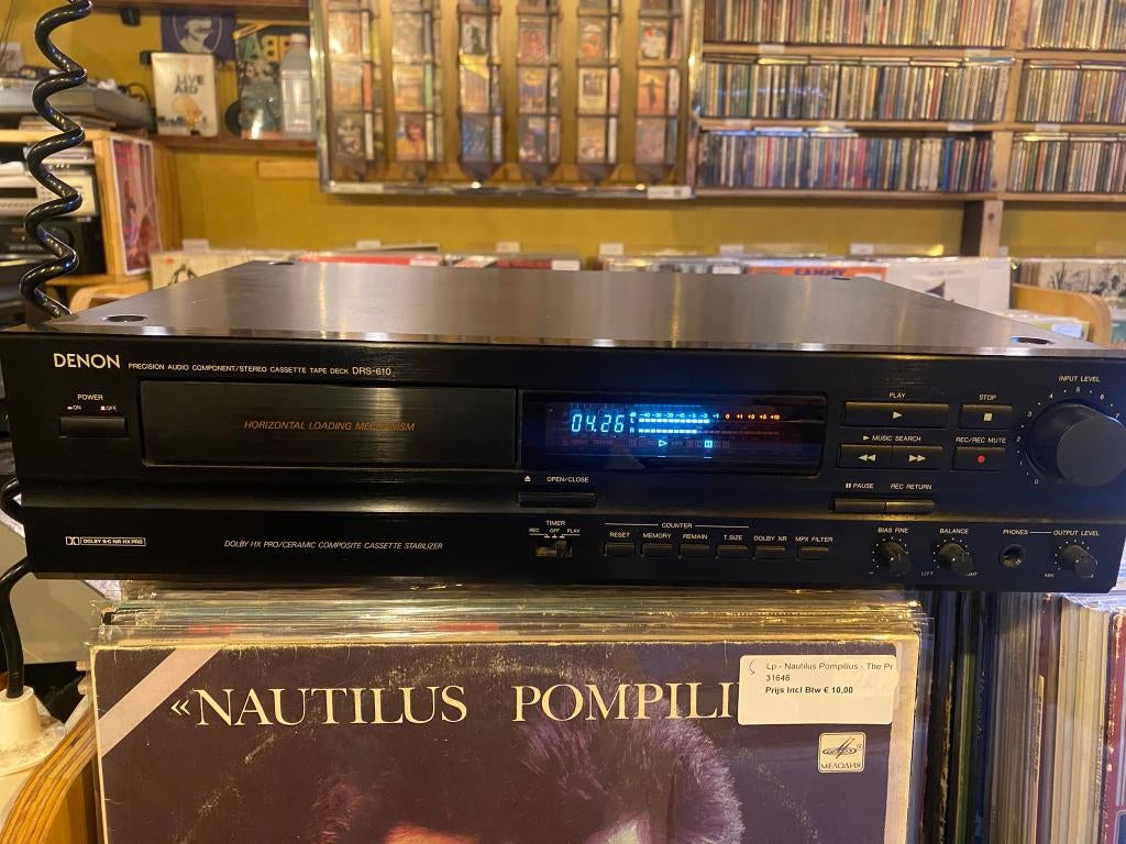 Denon DRS 610 Cassettedeck, -, Denon, -, Enkel