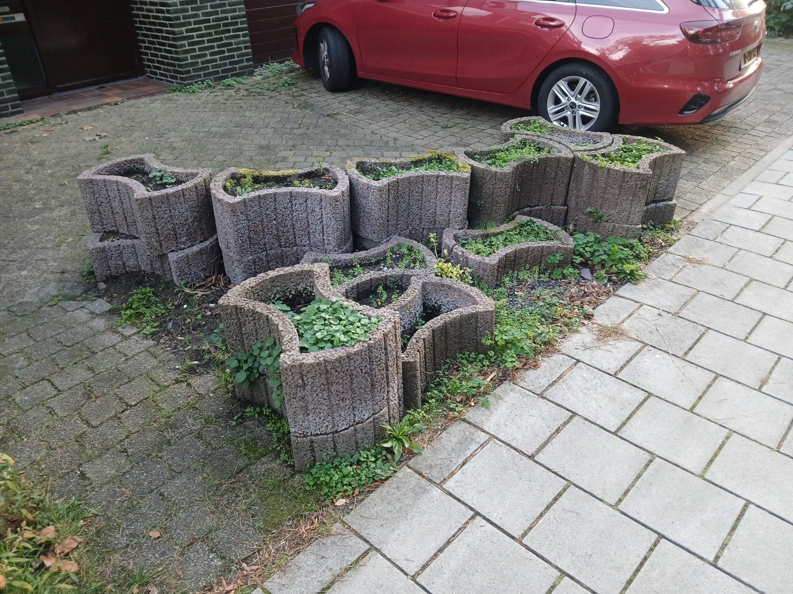 Betonnen bloembakken voor tuin of balkon, Tuin en Terras, Ophalen, Gebruikt, Balkon, Beton