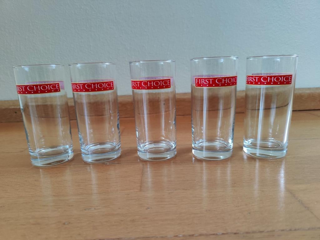 First choice cola glazen, Verzamelen, Ophalen of Verzenden, Nieuw, Frisdrankglas