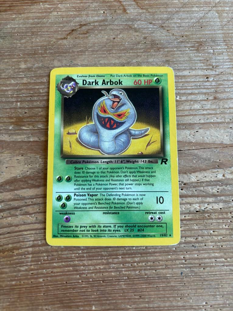 Dark Arbok - Team Rocket Pokémon Kaart (Engels), Ophalen of Verzenden, Gebruikt, Losse kaart