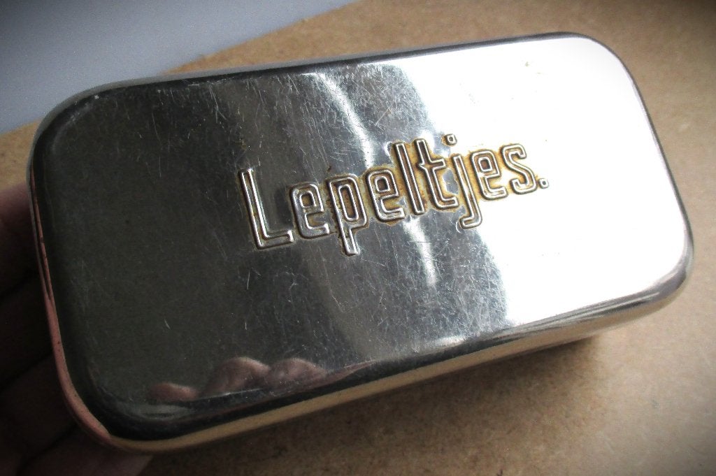 Lepeldoosje~Daalderop~Antiek zilver kleur lepel doosje, Ophalen of Verzenden