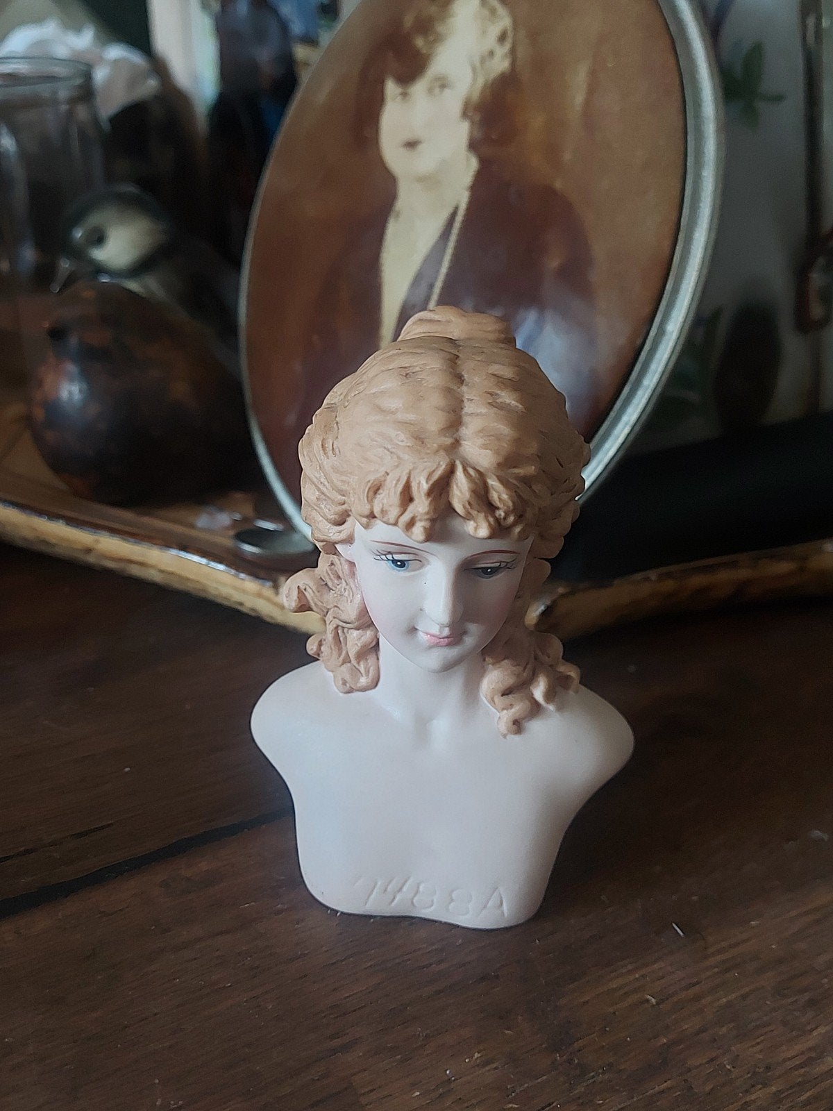 Mooie kleine Brocante porseleinen Buste Dame, Ophalen of Verzenden