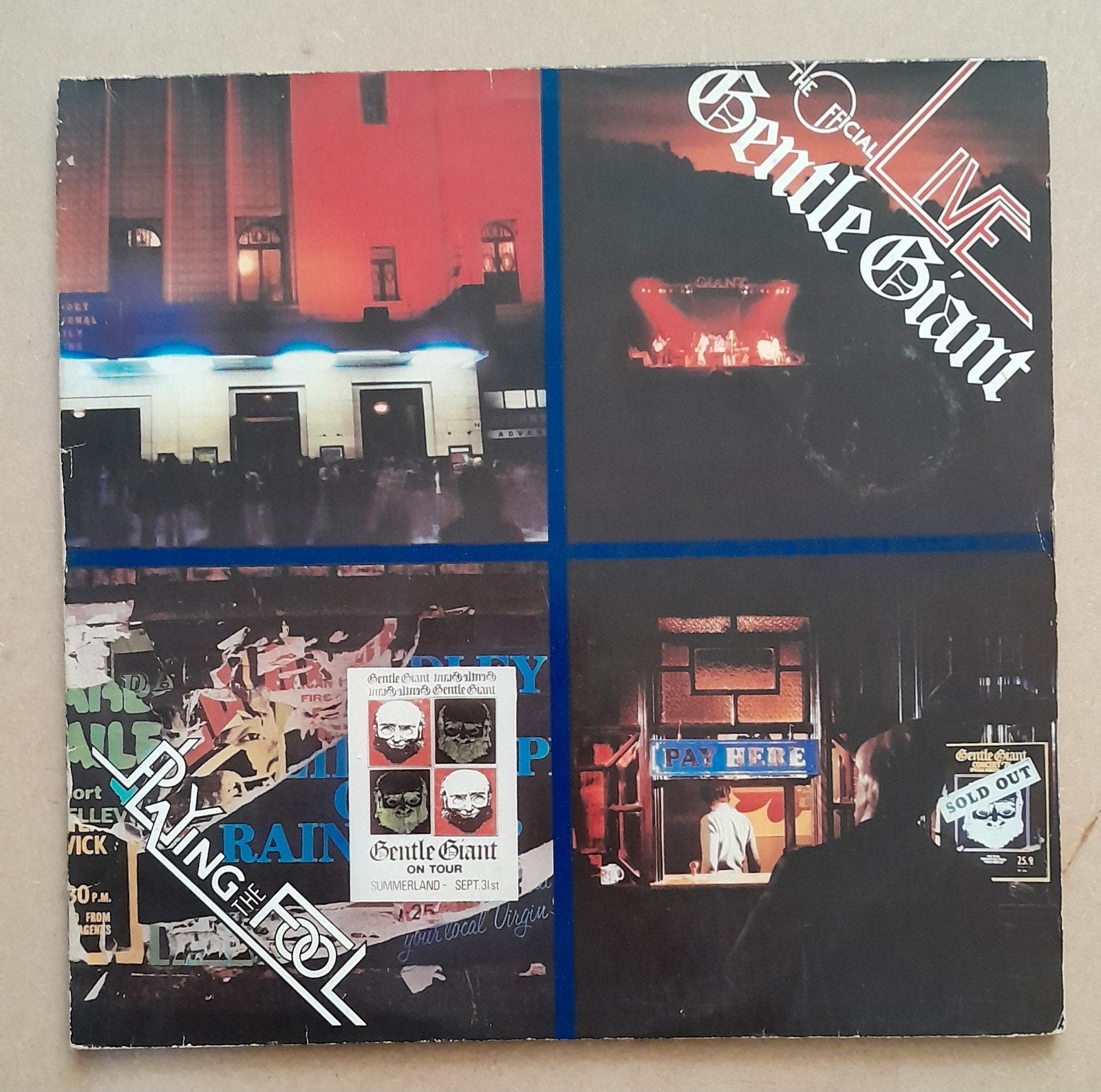 lp gentle giant - live. playing the fool, Ophalen of Verzenden, Gebruikt, 12 inch, Poprock