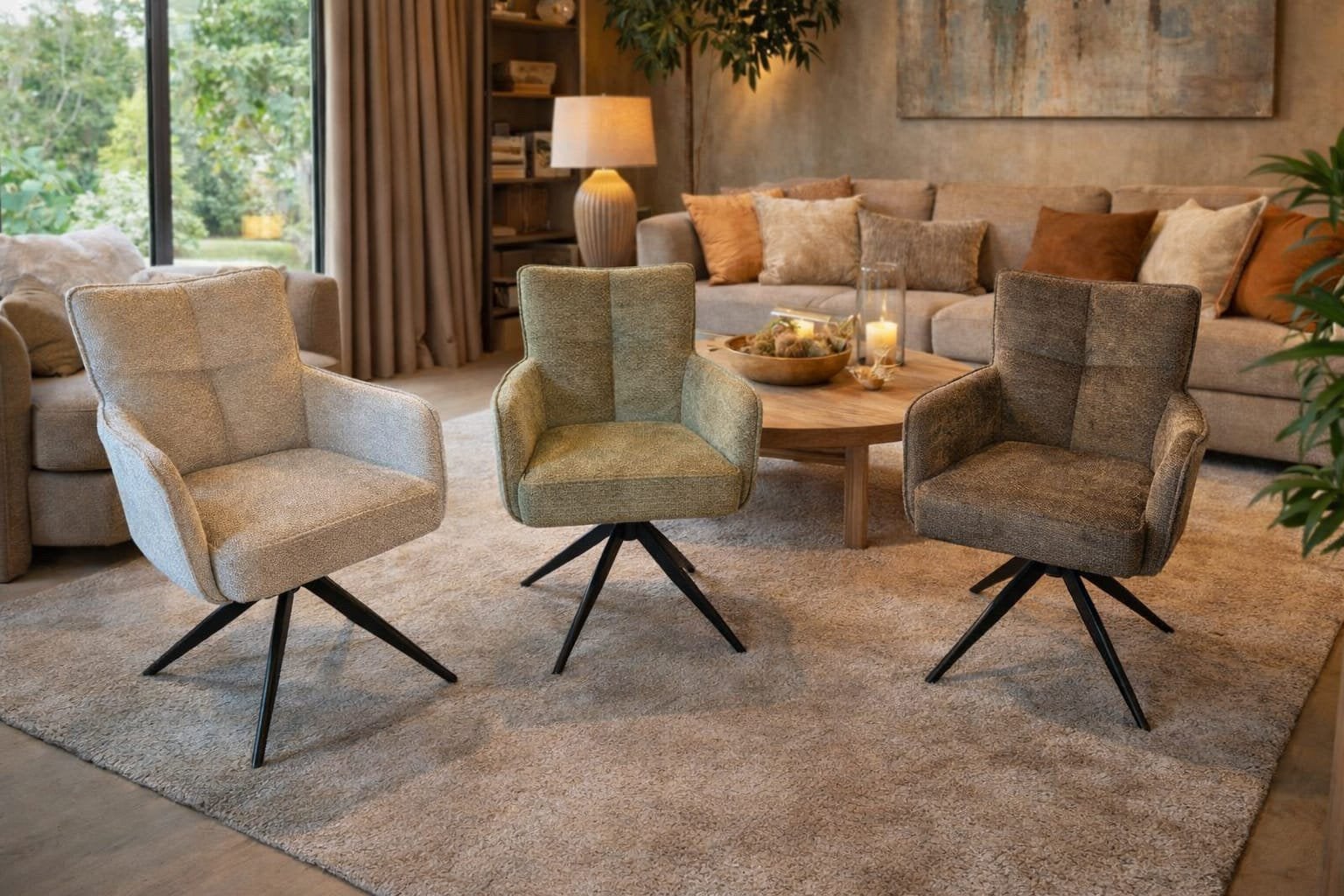 Armstoel Lieveke, comfortabel, draaibaar en betaalbaar., Overige kleuren, Modern, landelijk, tijdloos, Nieuw, Ophalen of Verzenden