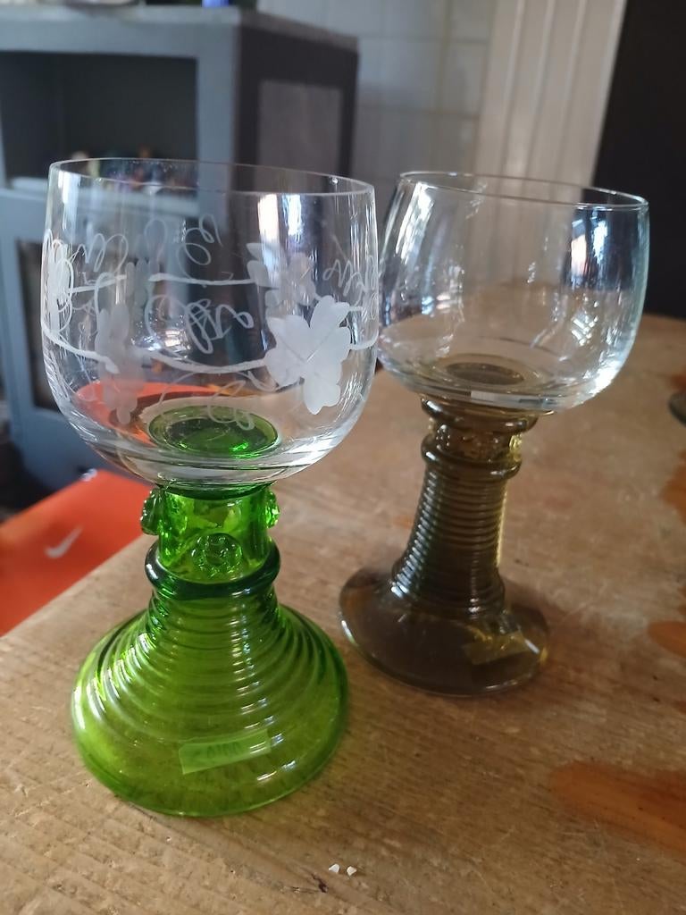2 roemers, Antiek en Kunst, Antiek | Glas en Kristal, Ophalen