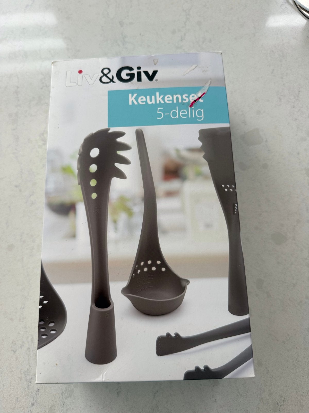 Liv&Giv Keukenset 5-delig - Nieuw in doos, Overige typen, Kunststof, Nieuw, Ophalen of Verzenden