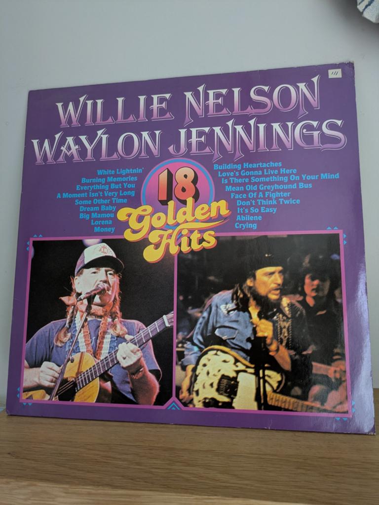 Lp Willie Nelson & Waylon Jennings - 18 Golden hits, Cd's en Dvd's, Vinyl | Country en Western, Ophalen of Verzenden, Zo goed als nieuw